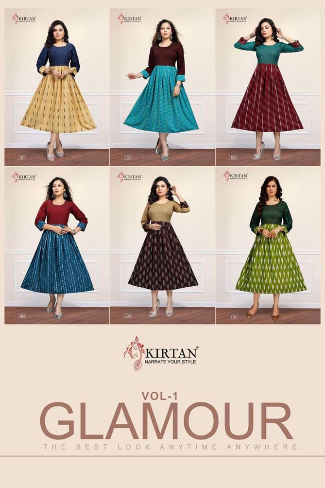 Kirtan Glamour 1 Regular Wear Rayon Designer Kurti Collection